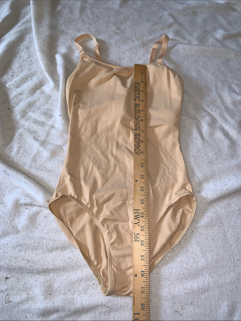 Bloch Nude/Tan One-Piece leotard - Classic Tank adjustable strap & bra support - Picture 2 of 6